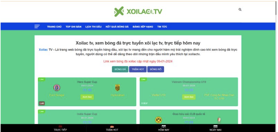XoilacTV - Kênh trực tiếp bóng đá siêu nét 